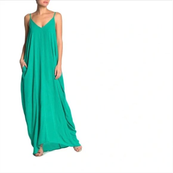 Lovestich Gauze Teal Maxi Dress Size S/M - Picture 7 of 8